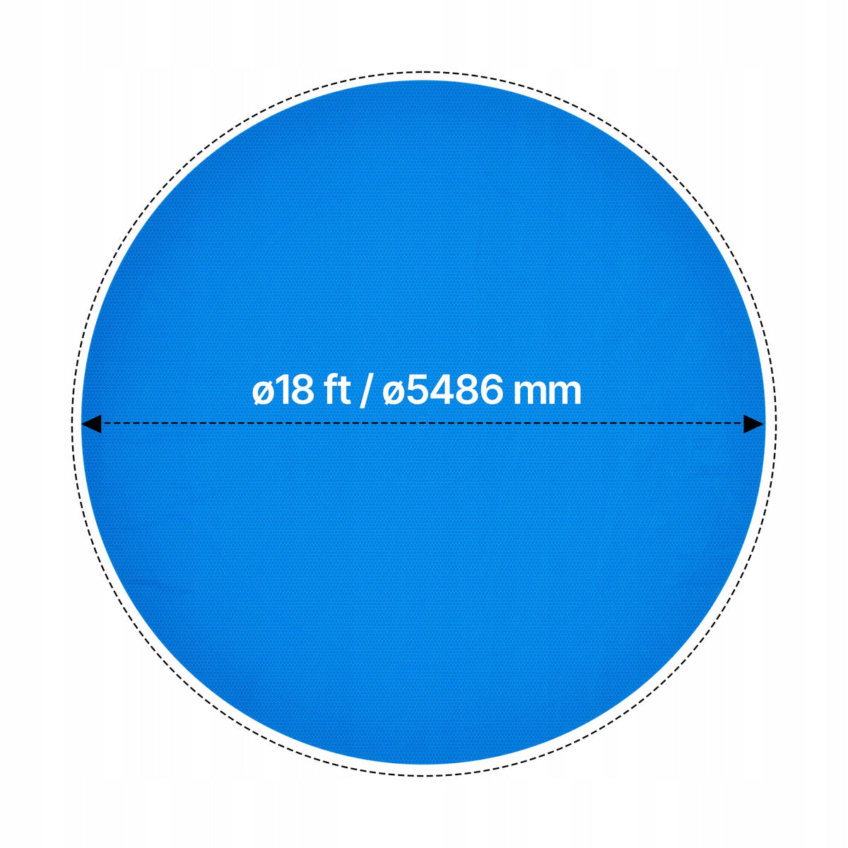 VEVOR ROUND SOLAR POOL COVER 5486MM 16 MIL STRONG BLUE