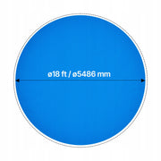VEVOR ROUND SOLAR POOL COVER 5486MM 16 MIL STRONG BLUE
