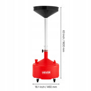 VEVOR 30L PROFESSIONAL OIL DRAIN PAN WITH ADJUSTABLE FUNNEL