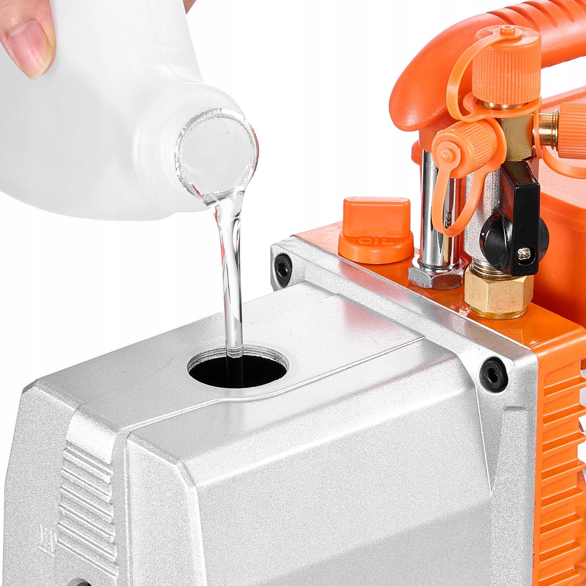 VEVOR 7 CFM 198 L MIN TWO-STAGE VACUUM PUMP WITH GAUGE AND KIT