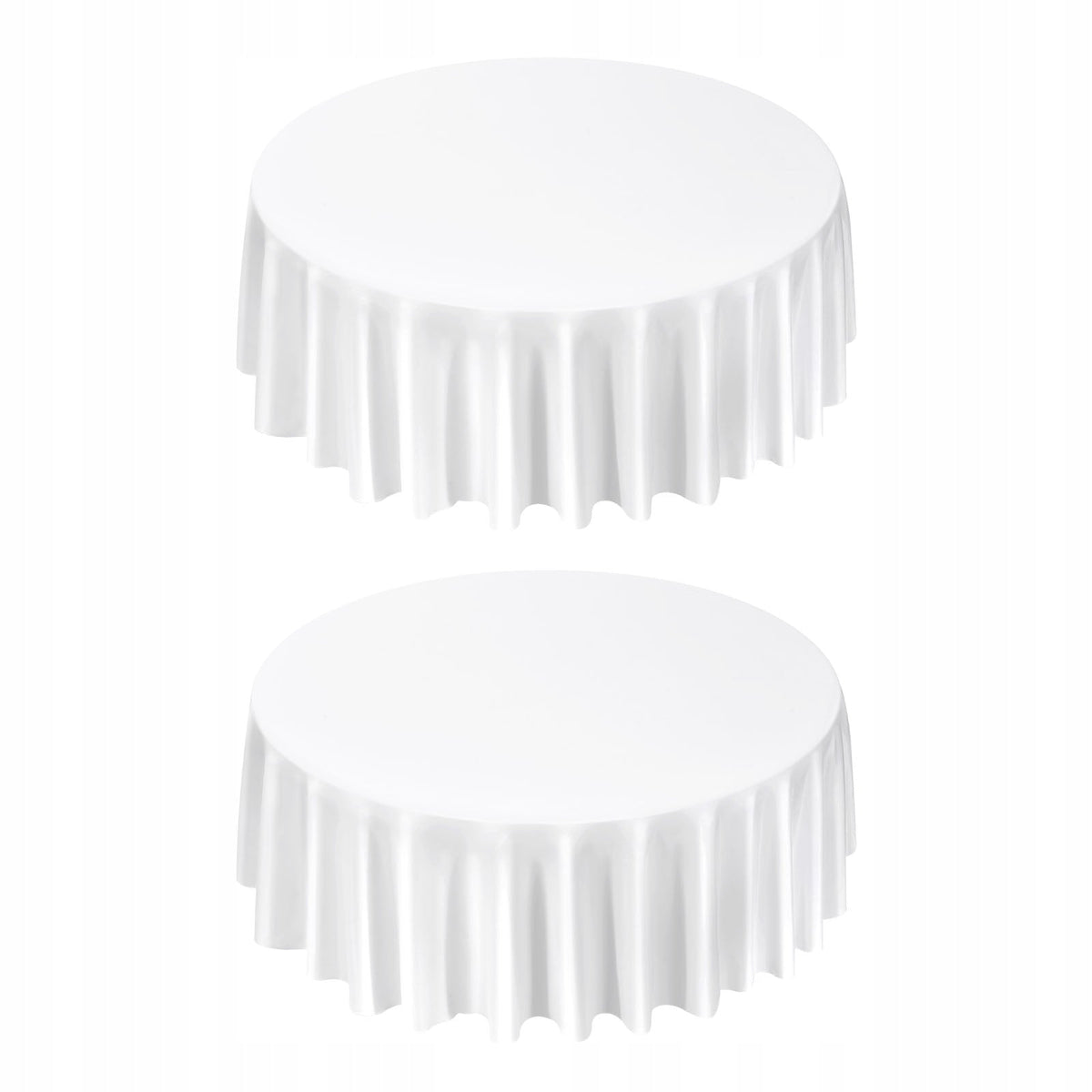 VEVOR 2 PCS ROUND TABLECLOTHS 3048 MM POLYESTER DURABLE WRINKLE-RESISTANT