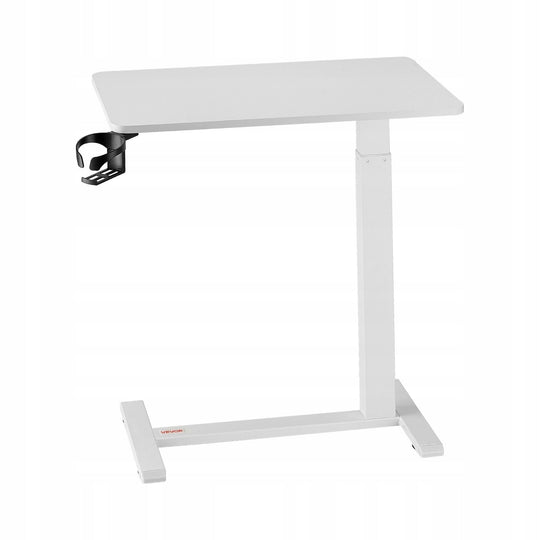 VEVOR MOBILE NIGHTSTAND ADJUSTABLE WITH 4 HIDDEN WHEELS PREMIUM WHITE