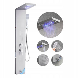 VEVOR SHOWER SYSTEM WITH SHOWER PANEL 5 MODES LED RAINFALL SHOWER HEAD