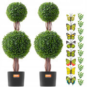 VEVOR ARTIFICIAL BOXWOOD TOPIARY 122CM 2-PIECE PREMIUM SET INDOOR DECORATION