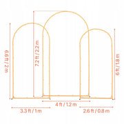 VEVOR WEDDING ARCH SET 3PCS 2 2 2 1 8M GOLD STABLE ARCH STAND
