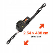 VEVOR TIE-DOWN STRAP WITH AUTOMATIC RATCHET 25.4X4876.8MM 4 PCS S-HOOKS HEAVY DUTY