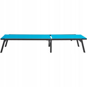 VEVOR GARDEN LOUNGER ALUMINUM SUN LOUNGER WITH 5 ADJUSTMENTS FOLDABLE BLUE