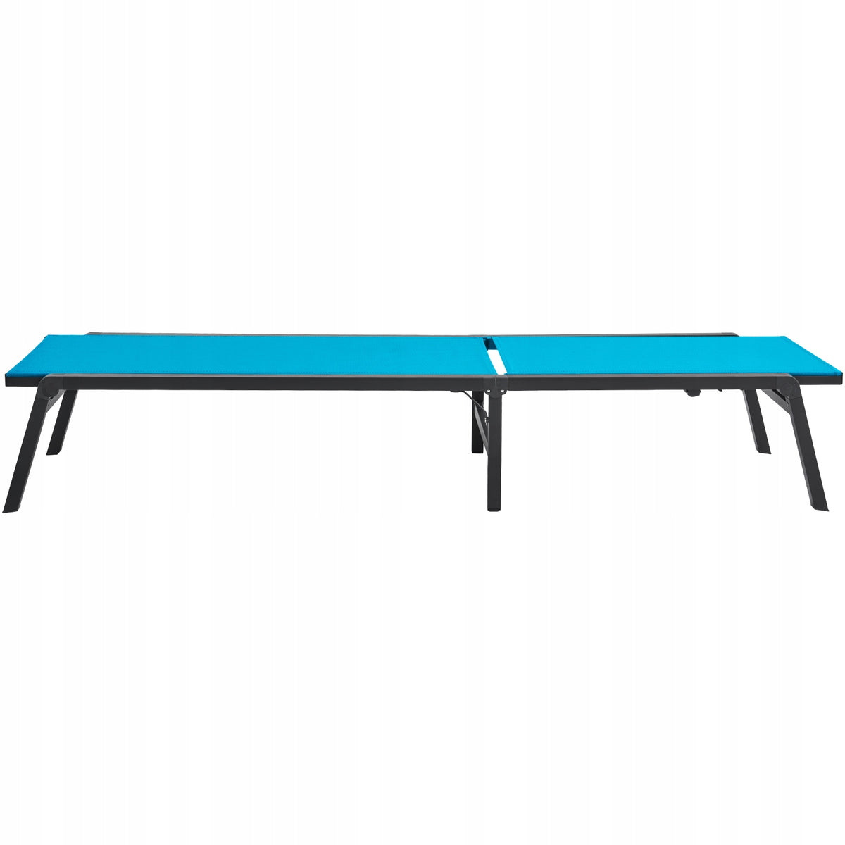 VEVOR GARDEN LOUNGER ALUMINUM SUN LOUNGER WITH 5 ADJUSTMENTS FOLDABLE BLUE