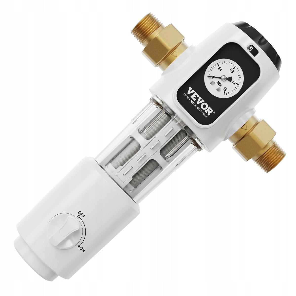 VEVOR 40 MICRON SPIN-DOWN SEDIMENT FILTER FOR WELL WATER 3/4 HEAVY DUTY