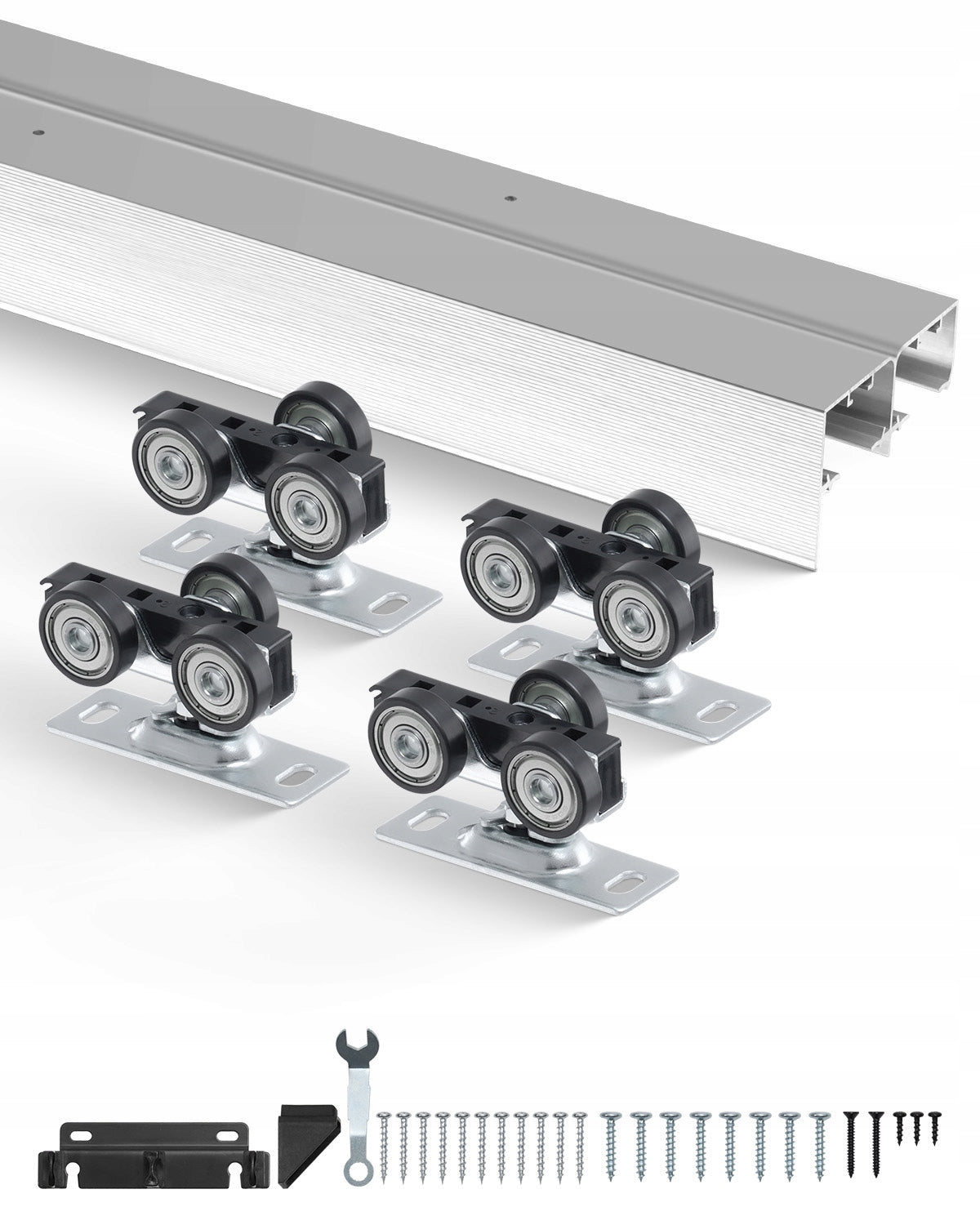 VEVOR SLIDING DOOR TRACK SET 1828MM ALUMINUM SYSTEM
