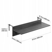 PROFESSIONAL VEVOR 800X300 MM HANGING FOLDING BALCONY TABLE