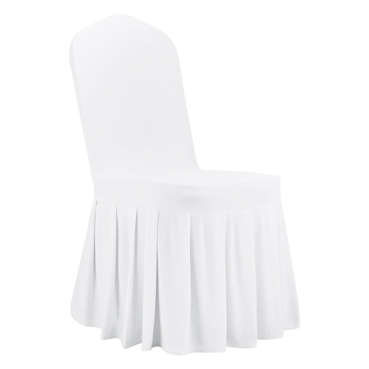 VEVOR CHAIR COVERS 30 PCS WHITE ELASTIC WASHABLE FLAT FRONT