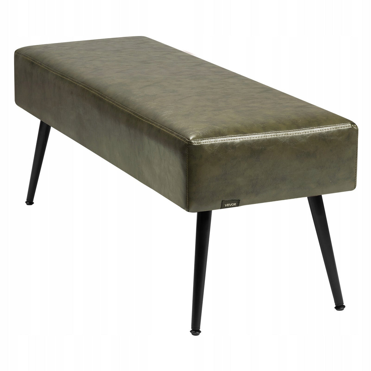 VEVOR BEDROOM BENCH, FAUX LEATHER, 40X110X43 CM, STRONG, STABLE, GREEN