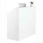 VEVOR PROFESSIONAL RECEPTION DESK WHITE MDF CASH WRAP COUNTER 118X50X111 CM