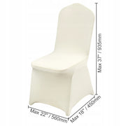 VEVOR 50 PCS FOLDING CHAIR COVERS ELASTIC SPANDEX COLOR BONE