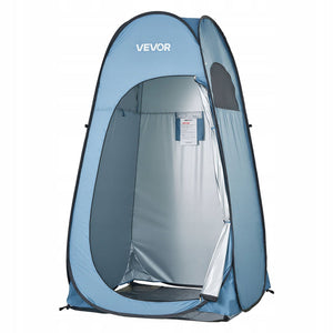 VEVOR POP-UP SHOWER TENT 119X119X210 CM WATERPROOF UPF 50 BLUE