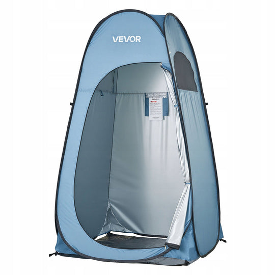 VEVOR POP-UP SHOWER TENT 119X119X210 CM WATERPROOF UPF 50 BLUE