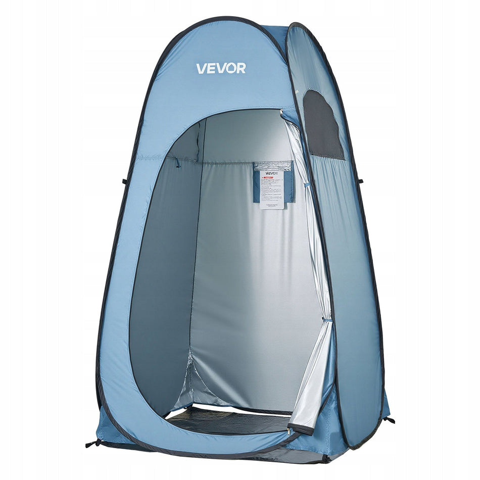 VEVOR POP-UP SHOWER TENT 119X119X210 CM WATERPROOF UPF 50 BLUE