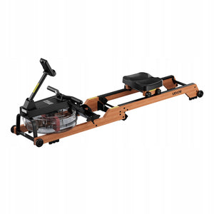 VEVOR WOODEN FOLDABLE ROWING MACHINE 6-LEVEL RESISTANCE BLUETOOTH LCD 158KG