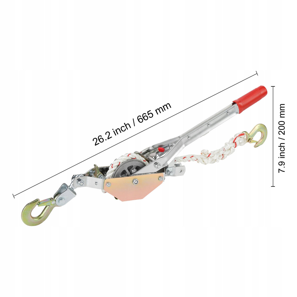 VEVOR MANUAL WINCH 0.75T 30.48M POLYESTER ROPE STRONG AND SOLID