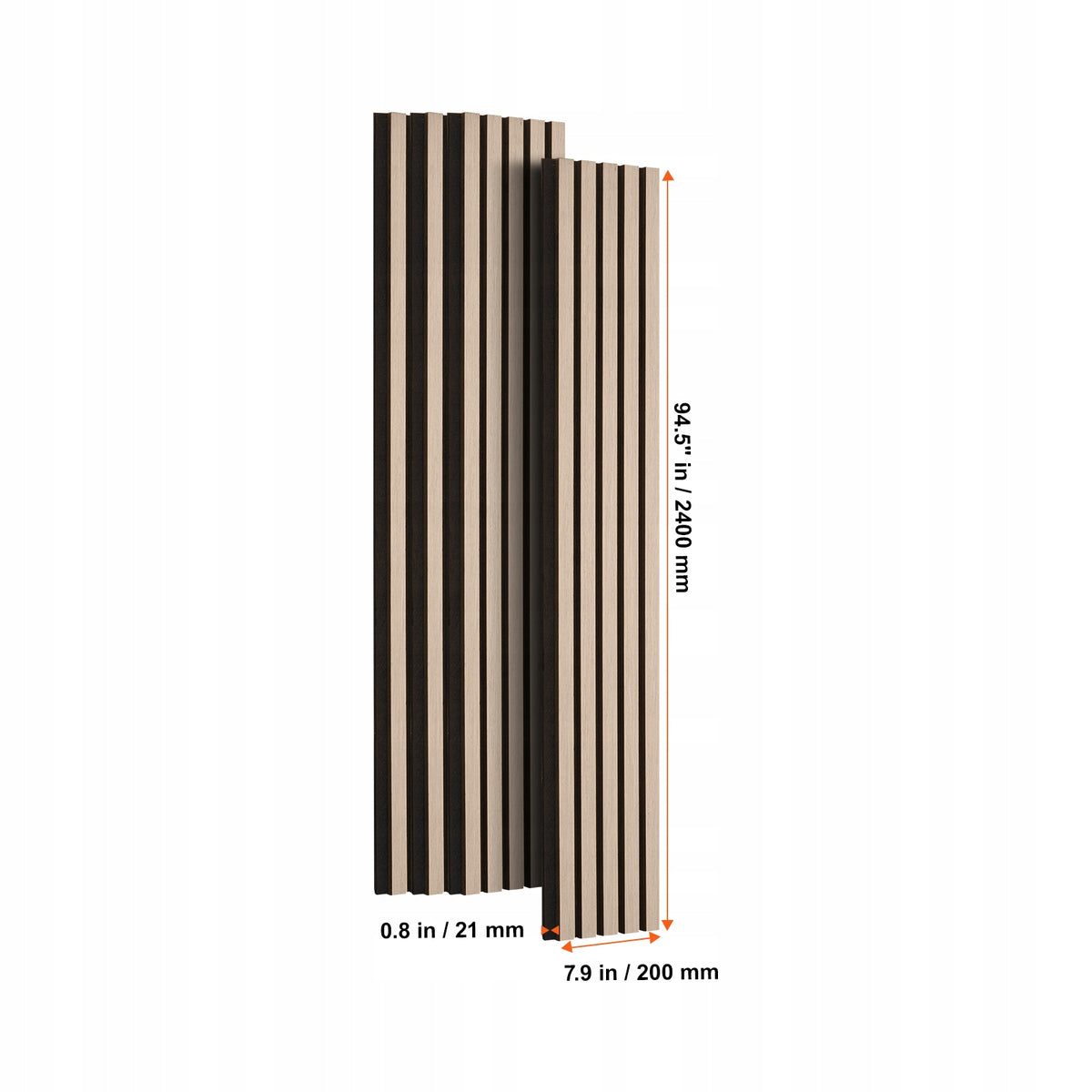 VEVOR PROFESSIONAL ACOUSTIC PANELS 2400X200X21 MM MDF FOR WALL STRONG