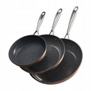 VEVOR 3-PIECE FRYING PAN SET 20 27 30 CM ALUMINIUM NON-STICK