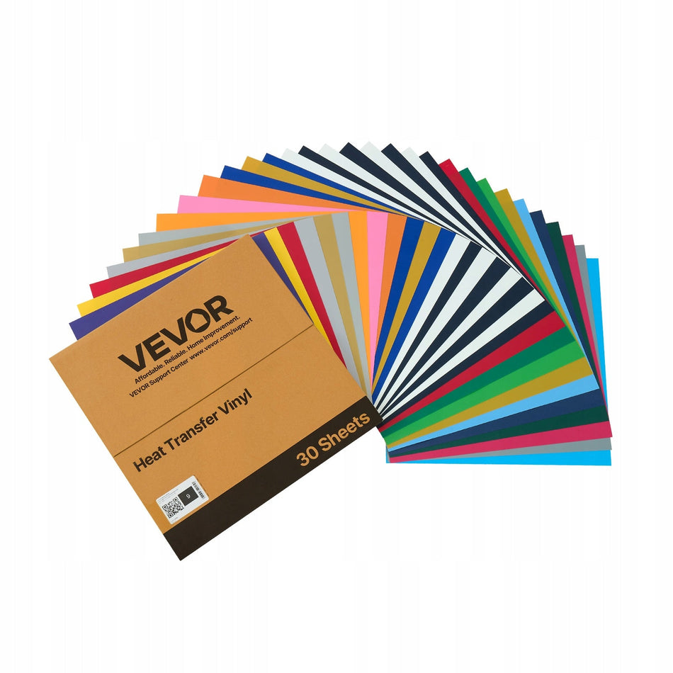 VEVOR HEAT TRANSFER FILM 30 SHEETS 304.8X304.8MM GLOSSY COLORED