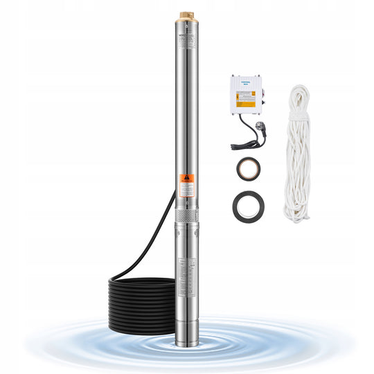 VEVOR 750W SUBMERSIBLE WELL PUMP 65L/MIN 64M LIFT POWERFUL STAINLESS STEEL IP68
