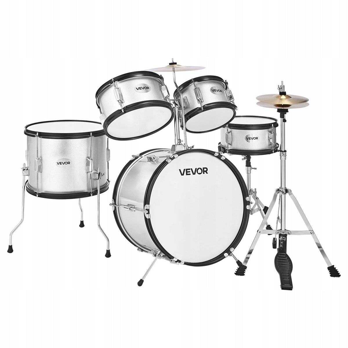 VEVOR 5-PIECE DRUM SET 16 INCHES ADJUSTABLE THRONE DRUMSTICKS