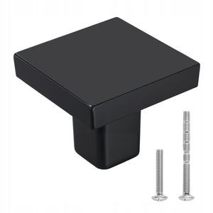 VEVOR FURNITURE KNOBS 10 PCS BLACK SQUARE ALLOY KNOBS STRONG