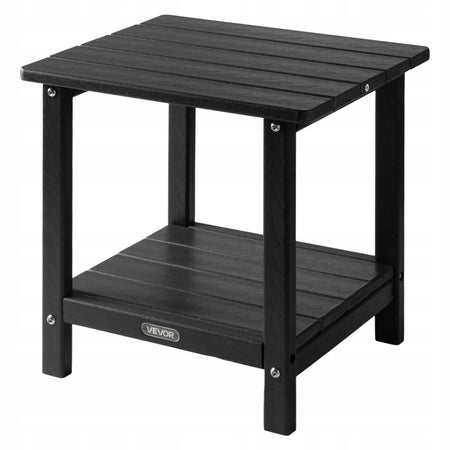 VEVOR STOLIK BOCZNY OGRODOWY Z TWORZYWA HDPE 45X38X44 CM SOLIDNY SZARY – Czarny 4
