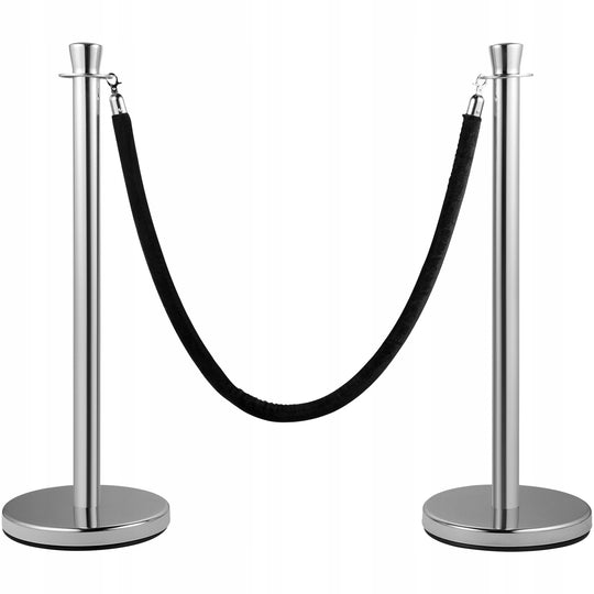 VEVOR BARRIER TAPE SET OF 2 STAINLESS STEEL POSTS STRONG