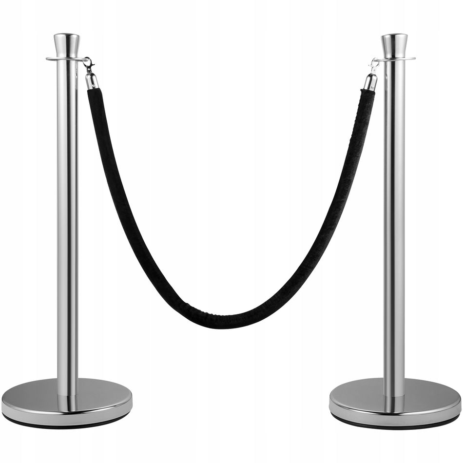 VEVOR BARRIER TAPE SET OF 2 STAINLESS STEEL POSTS STRONG