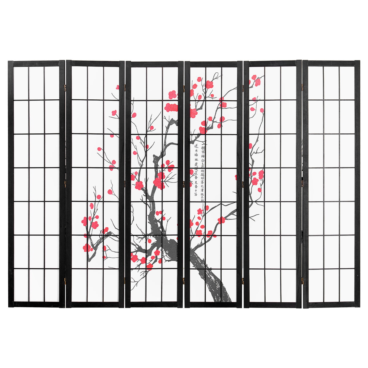VEVOR 6-PANEL JAPANESE ROOM DIVIDER FOLDING PRIVACY SCREEN