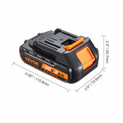 VEVOR 20V 2000MAH LITHIUM BATTERY 20A HIGH CURRENT FOR POWER TOOLS