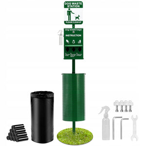 VEVOR COMMERCIAL DOG WASTE STATION 43L WASTE BIN