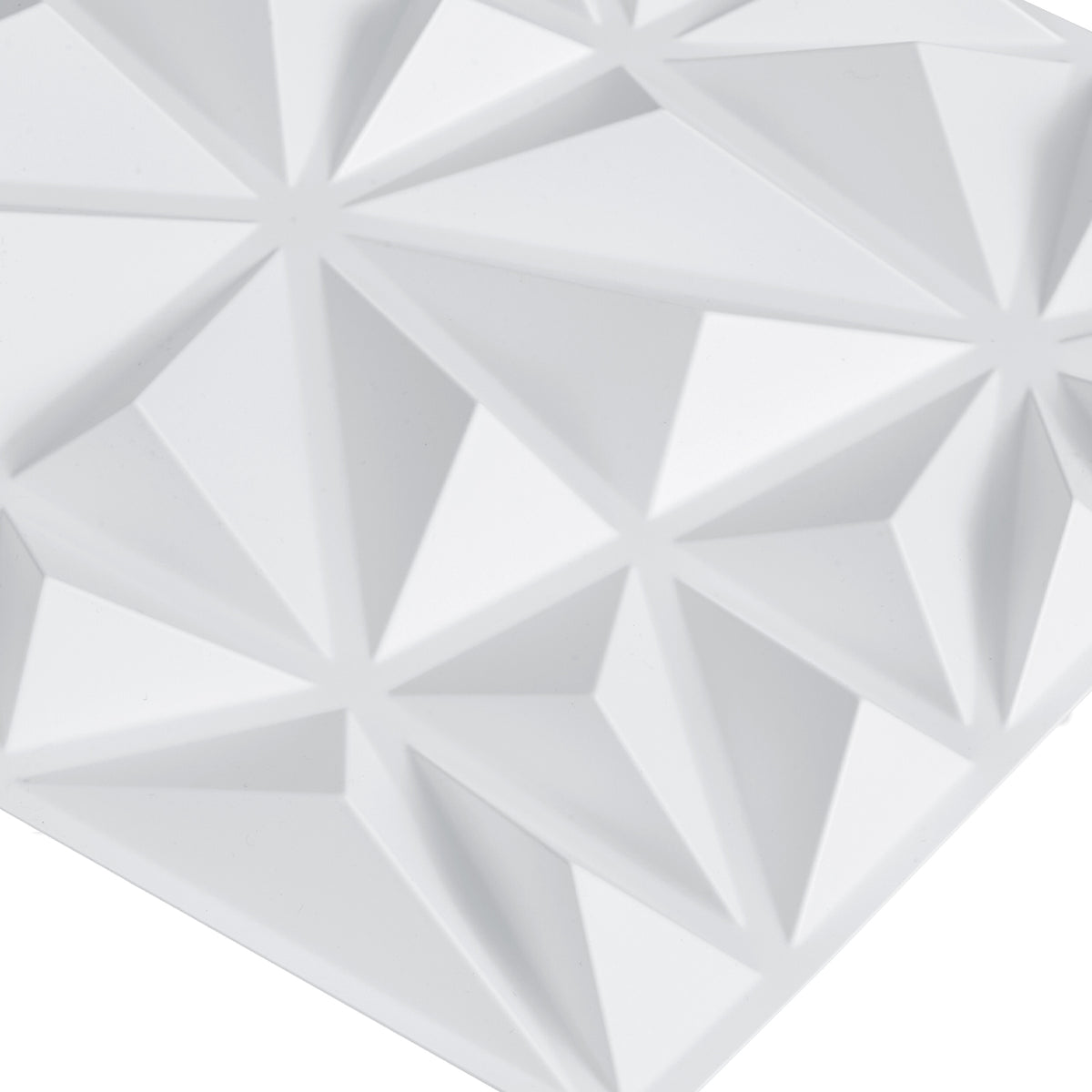 SET OF 33 VEVOR 3D WALL PANELS 30X30 CM PVC DIAMOND MATTE WHITE