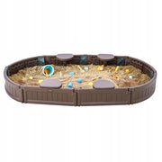 VEVOR PROFESSIONAL SANDPIT WITH LID 183X105X23 CM OVAL HDPE