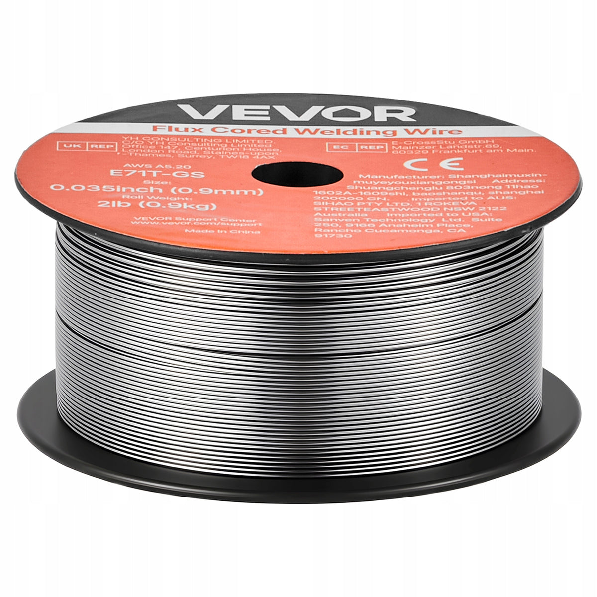 VEVOR FLUX-CORED WELDING WIRE MIG 0.9MM E71T-GS 0.9KG 3 ROLLS STRONG