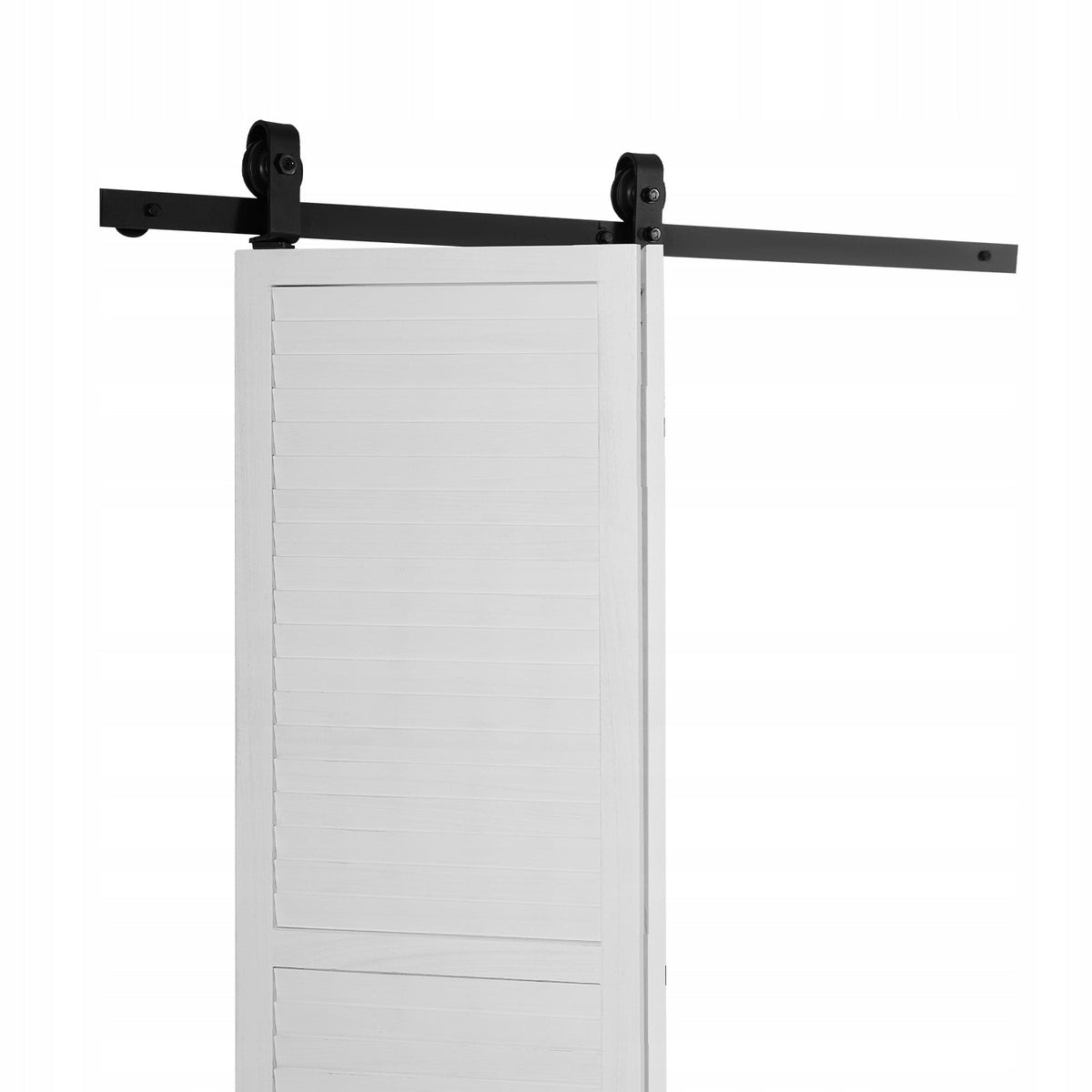 VEVOR 132 cm Heavy Duty Sliding Barn Door Hardware Kit Black
