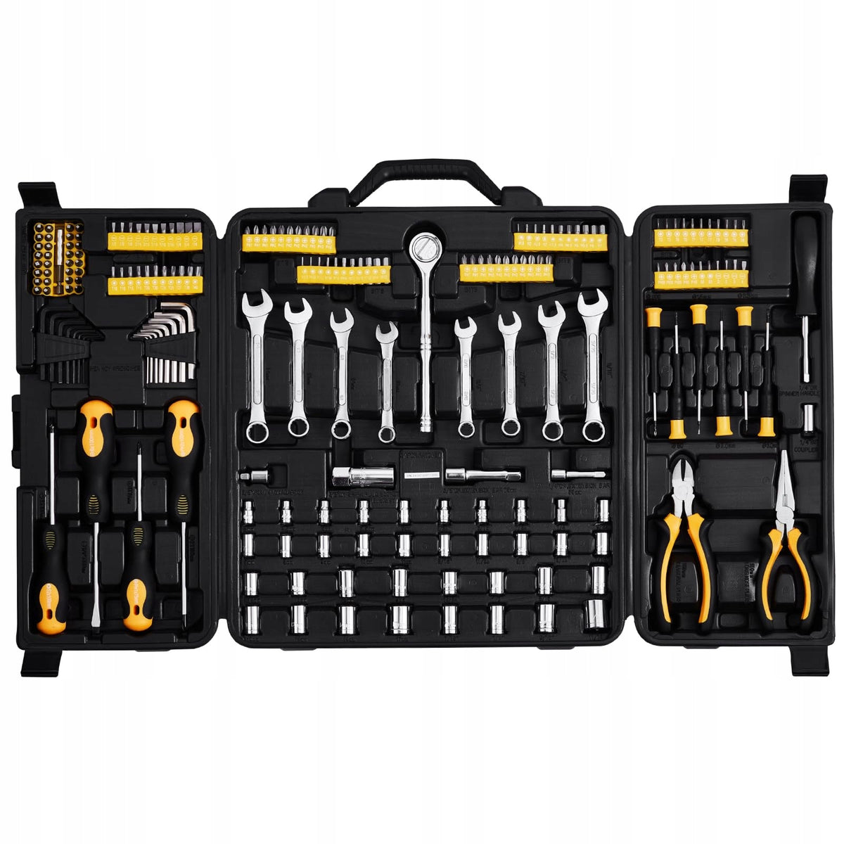 VEVOR 221-PIECE MECHANICAL TOOL SET 1/4 AND 3/8 INCH SOCKETS