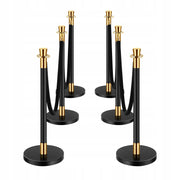 VEVOR PROFESSIONAL CROWD CONTROL BARRIER 6 PACK WITH 4 BLACK