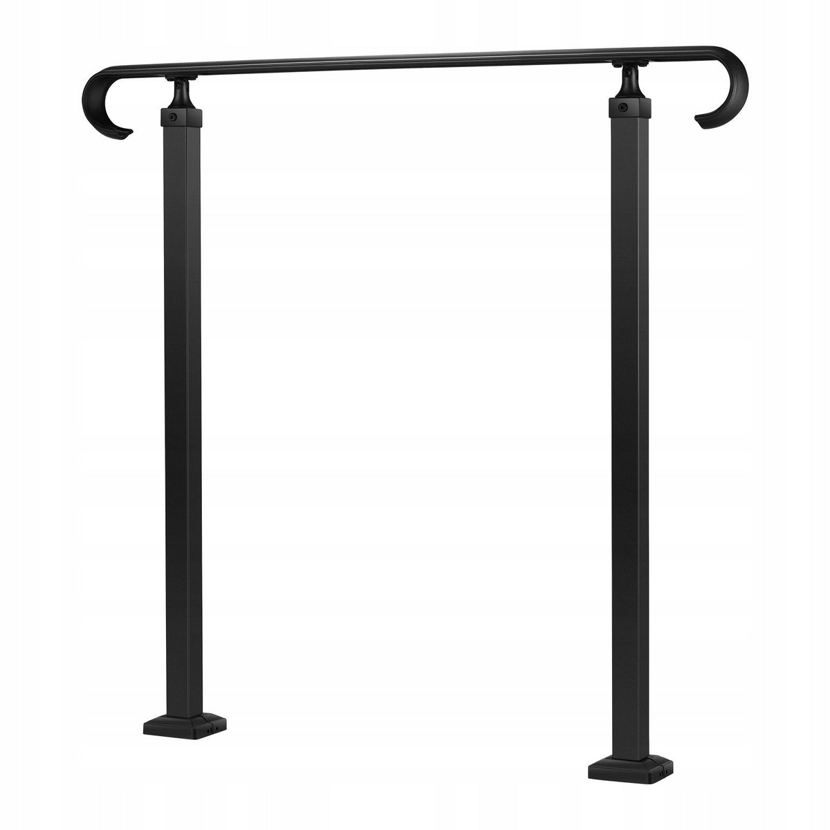 VEVOR STAIR RAILING ADJUSTABLE FOR 2-3 STEPS STRONG STEEL MATTE BLACK