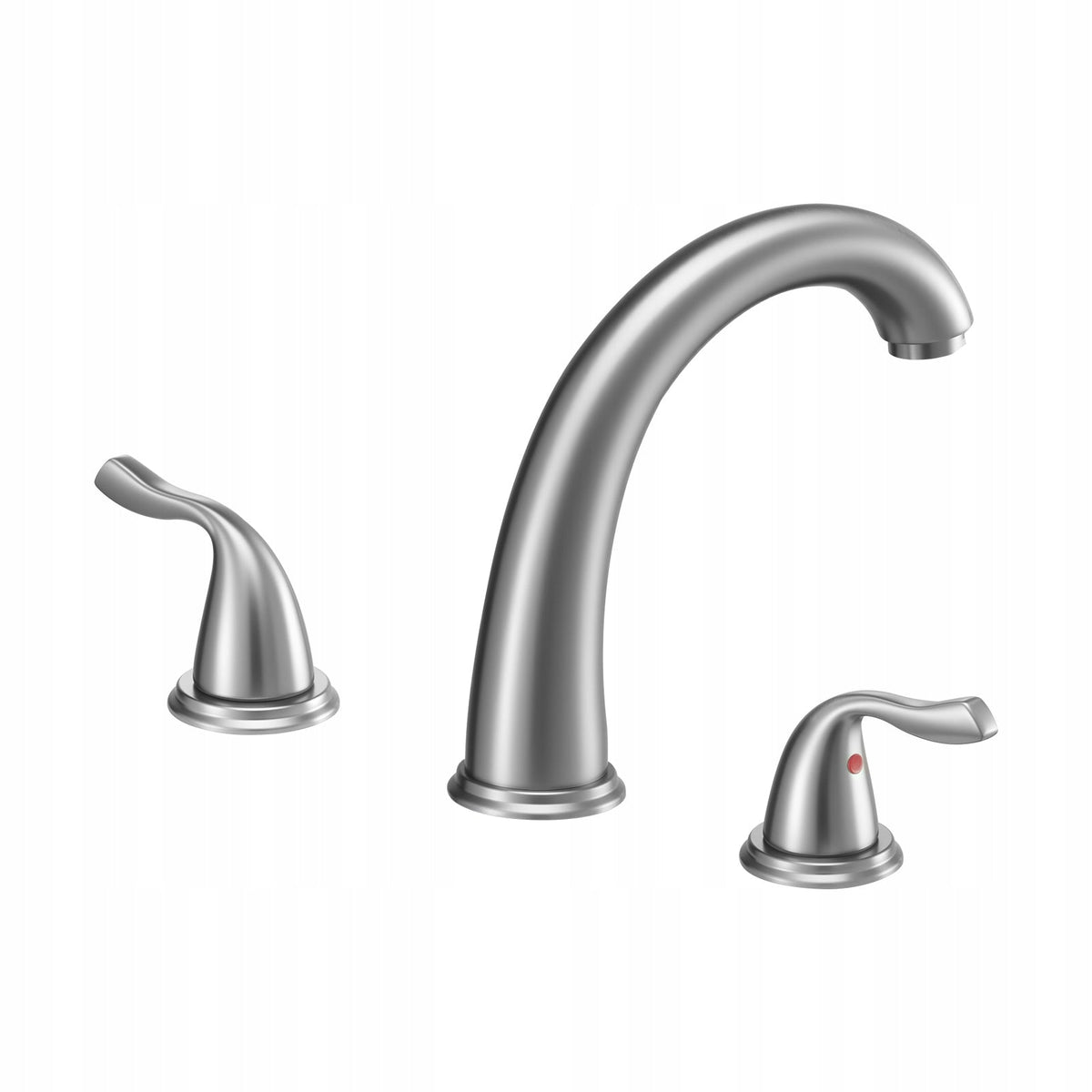 VEVOR ROMAN BATHTUB FAUCET 3-HOLE STRONG BRUSHED STEEL SET