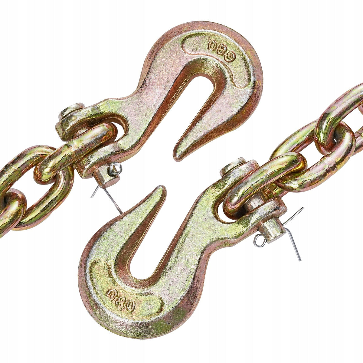VEVOR PROFESSIONAL RATCHET LOAD BINDER WITH G80 CHAINS 8 MM X 3 M SET