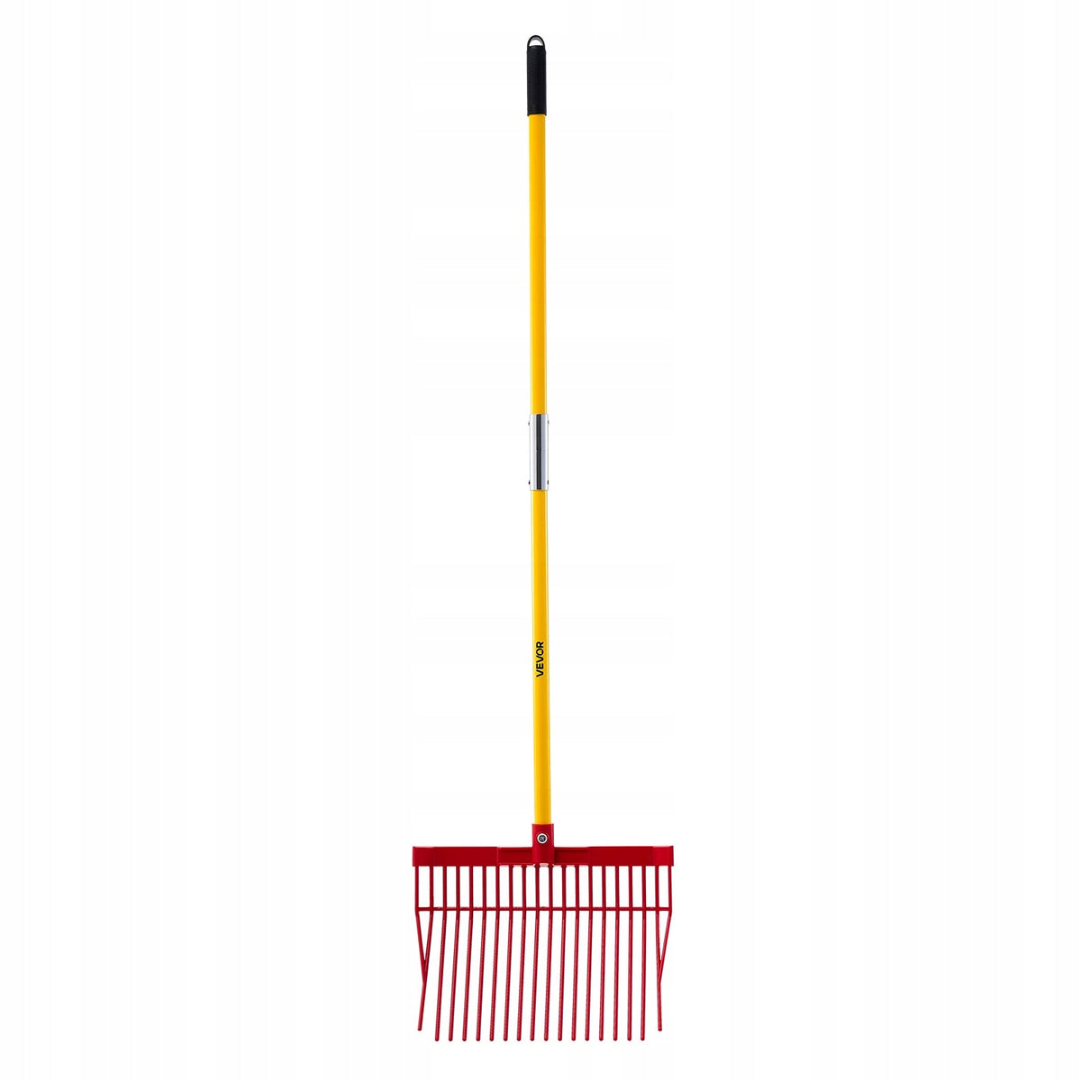 VEVOR SWEDISH DIGGING FORK 18 TEETH LONG HANDLE FIBERGLASS SOLID