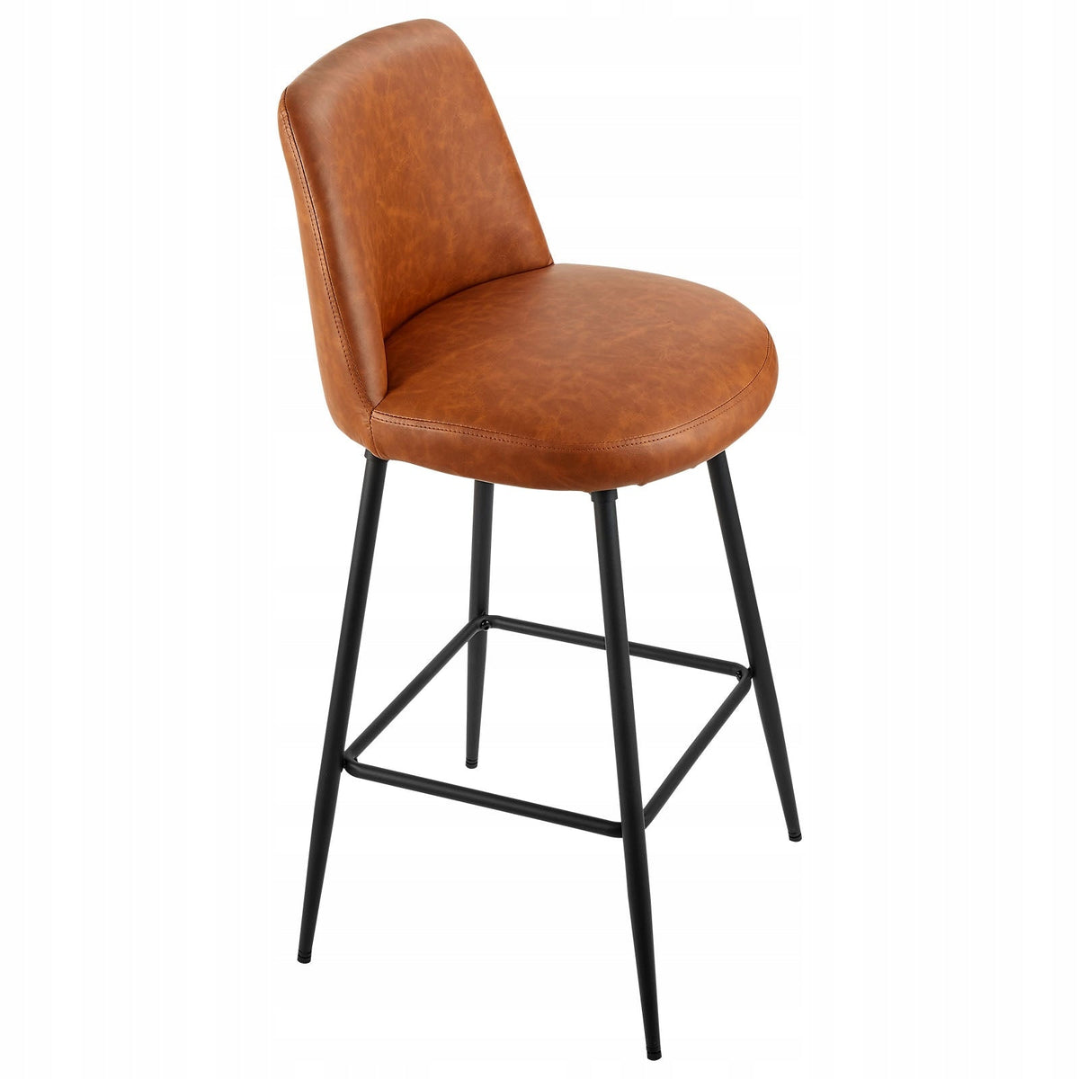 VEVOR BAR STOOL SET OF 3 98 CM SWIVEL KITCHEN CHAIRS BROWN PU