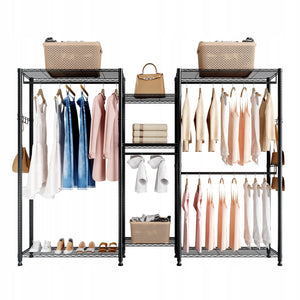 VEVOR CLOTHES RACK ADJUSTABLE 4 RODS STRONG STEEL 385.5 KG