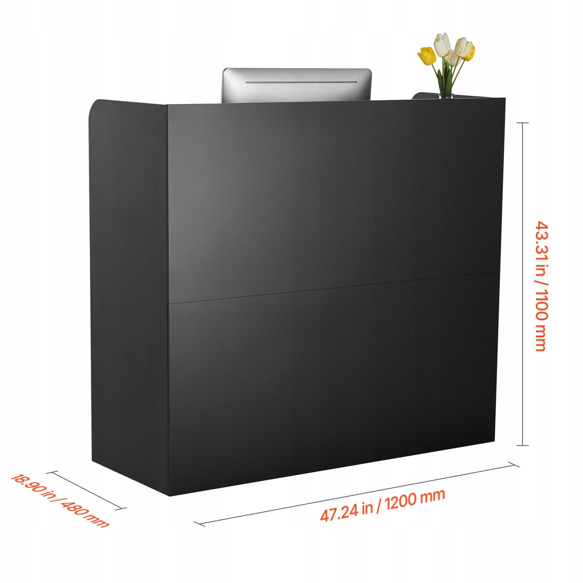 VEVOR PROFESSIONAL RECEPTION DESK RECTANGULAR LOCKABLE CASH WRAP COUNTER