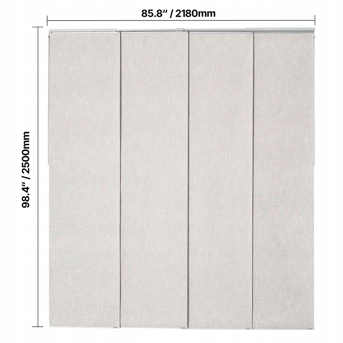 VEVOR BLACKOUT CURTAINS EXTENDABLE TRACK 116-218 CM 4 PREMIUM PANELS